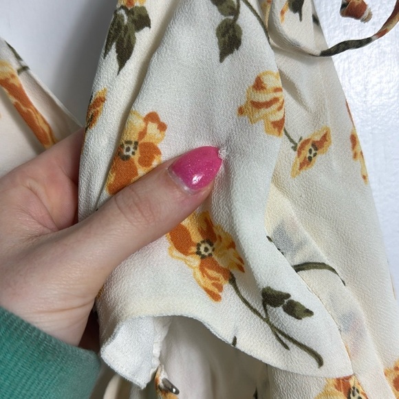 REFORMATION Elyse Floral Cutout Mini Dress Size 0 - Picture 10 of 11